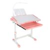 Laste koolilaud, reguleeritav tool, LED-lamp, USB, roosa.