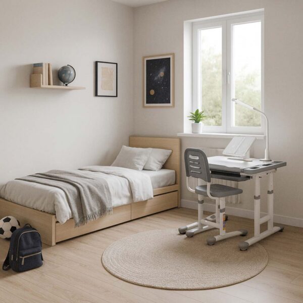Laste koolilaud, reguleeritav tool, LED-lamp, USB, Hall.