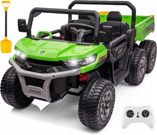 Dwuosobowy-farmer-truck-na-6-kolach-24v-4x4-300wat-XMX623B (1) Kahekohaline põllumehe veoauto 6 rattal 24v 4x4 puldiga EVA nahast 300w.Tasuta kulleriga koju!