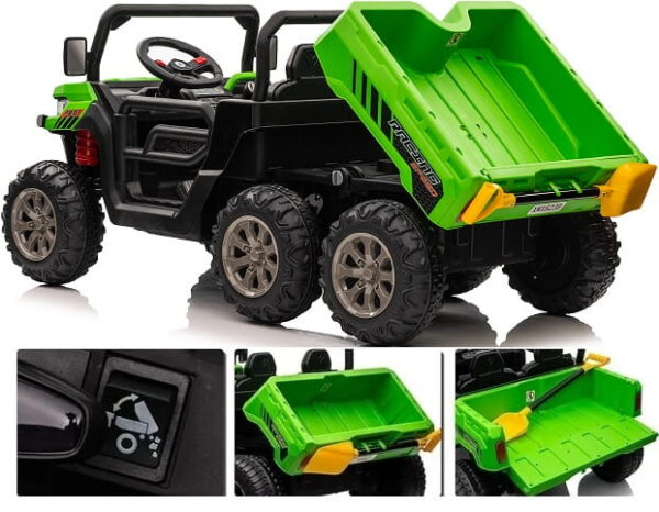 aaa Kahekohaline põllumehe veoauto 6 rattal 24v 4x4 puldiga EVA nahast 300w.Tasuta kulleriga koju!