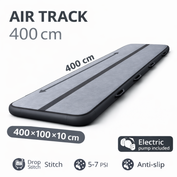 Airtrack 4m,Akrobaatikarada-treeningmatt,täispuhutav.Hall.Tasuta kulleriga koju!