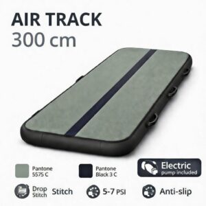 Airtrack 3m,Akrobaatikarada-treeningmatt,täispuhutav.Roheline.Tasuta kulleriga koju!