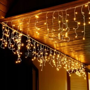 soe valge Jõulutuled "jääpurikad"200led,soe valge ,8,5m.