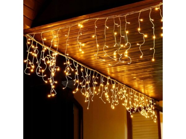 Jõulutuled "jääpurikad"200led,soe valge ,8,5m.