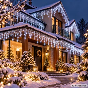 Jõulutuled,jääpurika​d 500led,20m.,külm valge,jätkatav,!